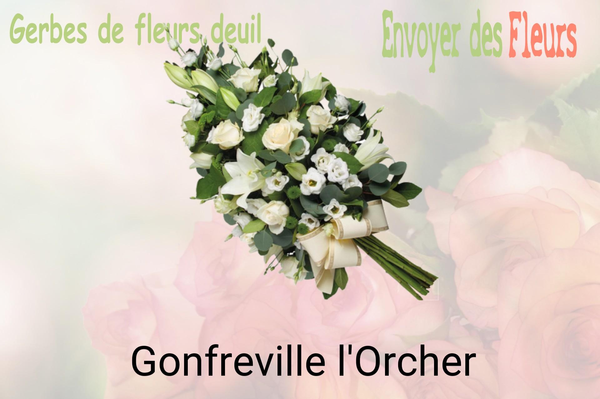 Gerbe de fleurs de deuil livrée à Gonfreville-l'Orcher